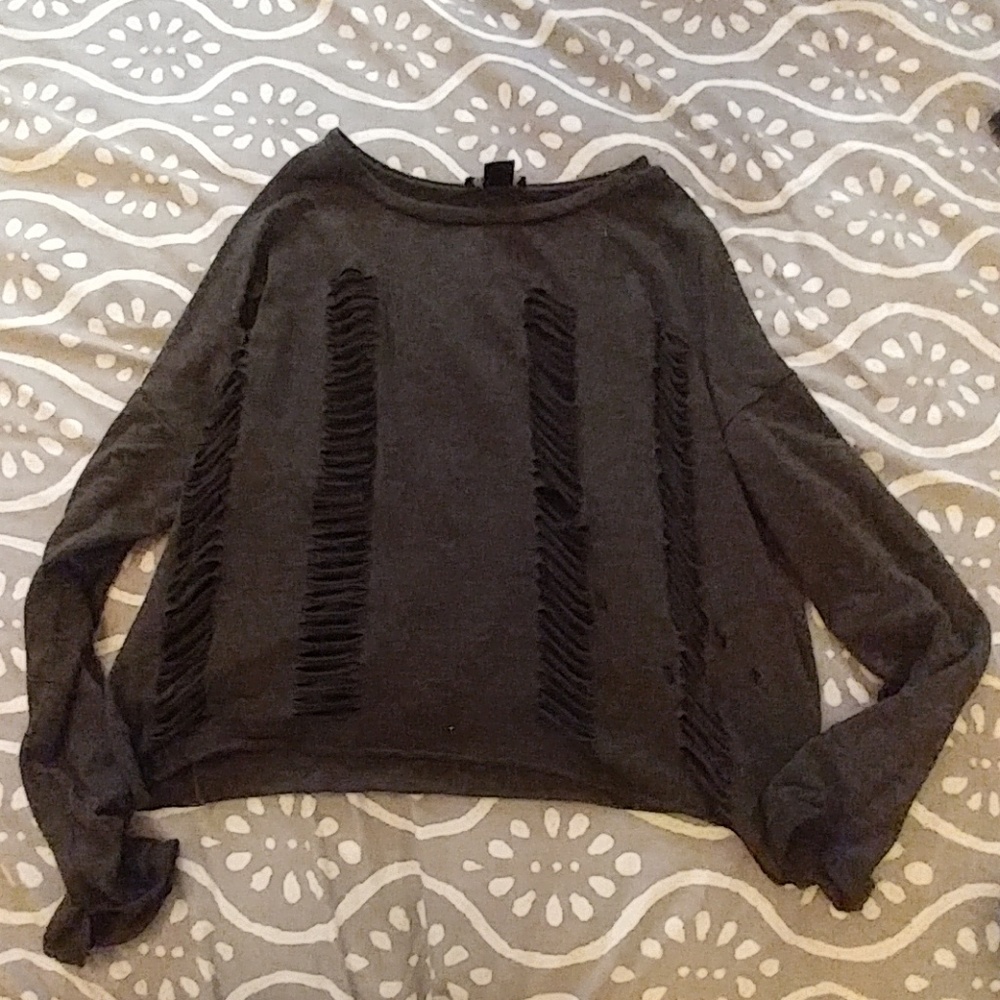 Slitted sweater